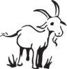 Goat In The Grass Clip Art